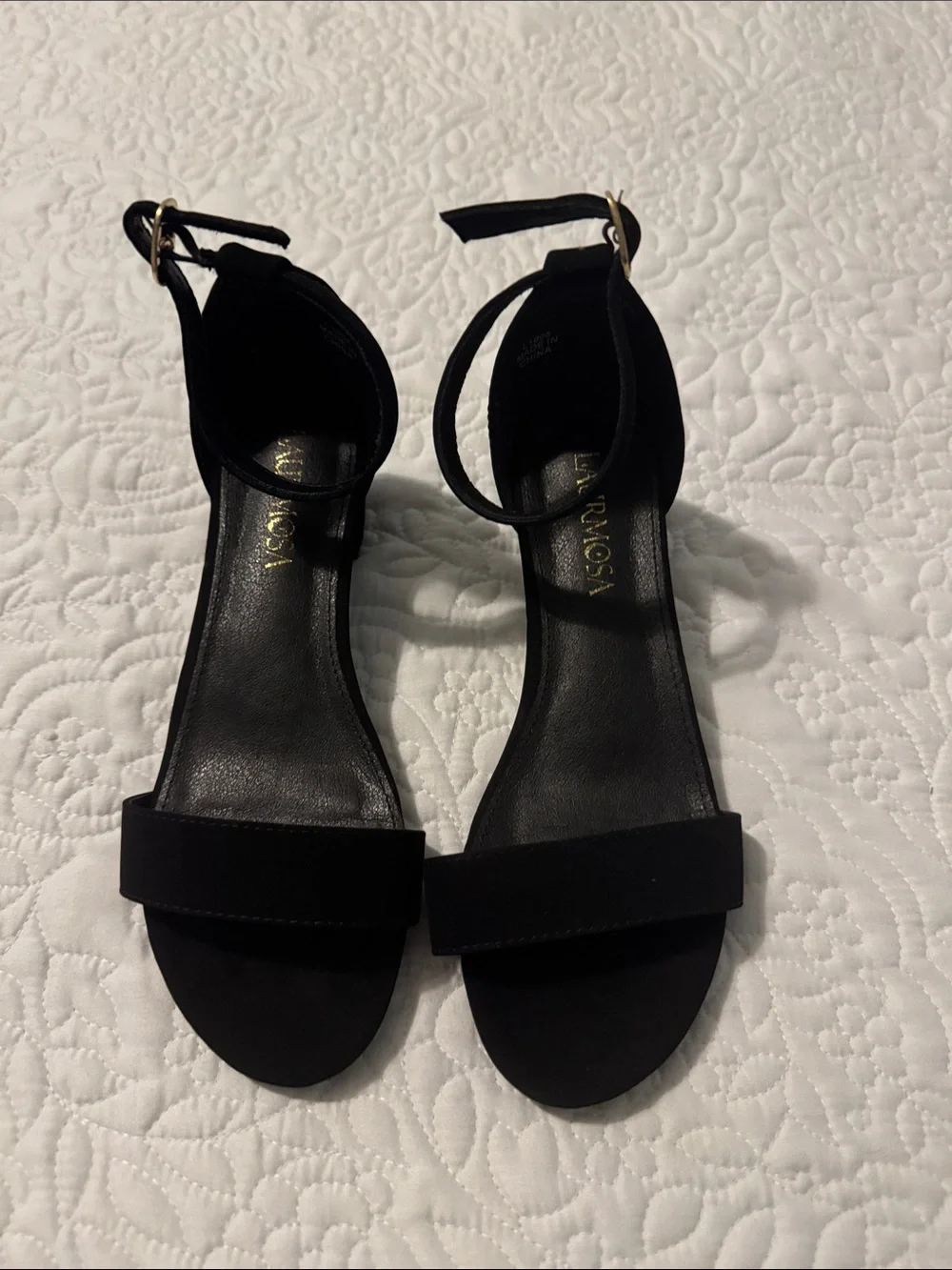 Girls' Black Ankle-Strap Dress Sandals by